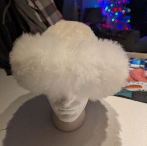 Russian White Fluffy Hat